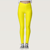 Leggings Jaune simple solide (Devant)