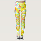 Leggings Jaune spirale (Devant)
