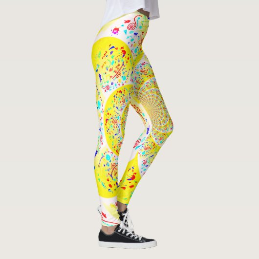 Leggings Jaune spirale (Droite)