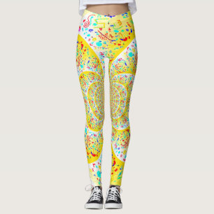 Leggings Jaune spirale