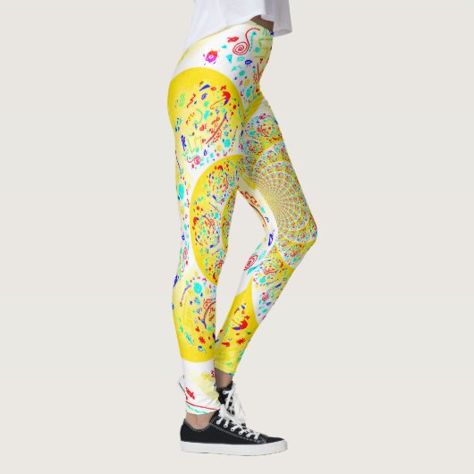Leggings Jaune spirale (Droite)