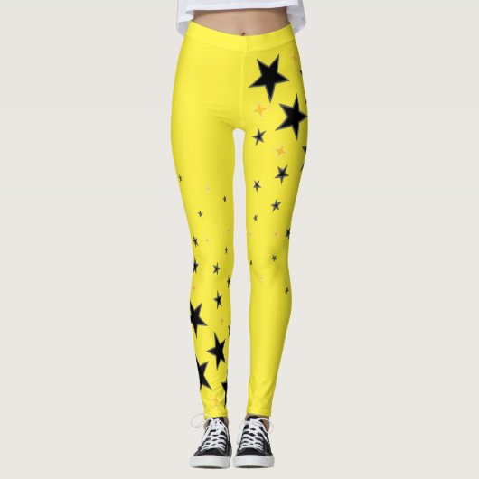 Leggings jaune super étoile (Devant)