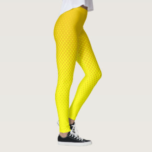 Leggings Jaune tramé de néon de moutarde