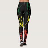 Leggings Jaune vert. Red (Dos)