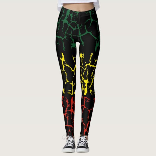 Leggings Jaune vert. Red (Devant)