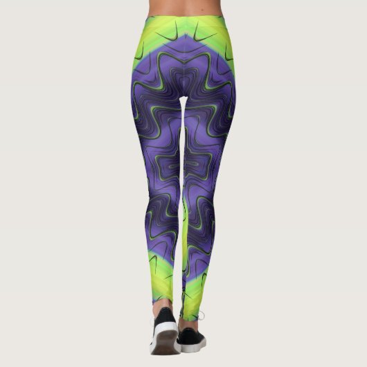 Leggings ~ jaune violet ~ Original (Dos)