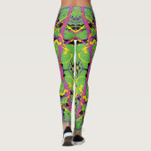 Leggings Jaune violet vert (Dos)