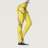 LEGGINGS JAUNES LÉGÈGES À FLEURS (Droite)