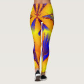 Leggings jaunes orange bleu énergie (Dos)