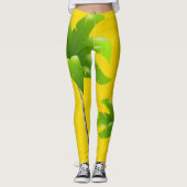 Leggings jaunes palmiers (Devant)