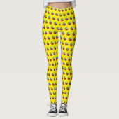 Leggings Jaunes tendance pour la forme ou l'usure (Devant)