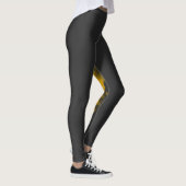 Leggings jaunes texturés - Arrière - plan unique (Droite)