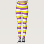 Leggings Jaunes, violets et blancs (Devant)