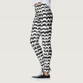 Leggings Jazzy Black & White Meling Zebra Stripes (Gauche)