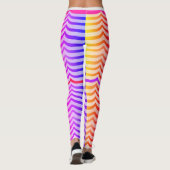 Leggings Jazzy Trippy Psychedelic Tropical Stripey Motif (Dos)
