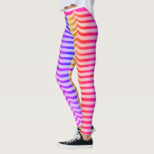 Leggings Jazzy Trippy Psychedelic Tropical Stripey Motif (Gauche)