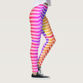 Leggings Jazzy Trippy Psychedelic Tropical Stripey Motif (Droite)