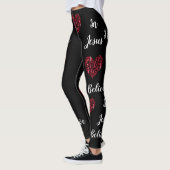 Leggings Je crois aux guêtres des femmes de Jésus (Gauche)