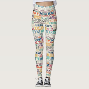 Leggings Je déteste la stupidité de toute la typographie