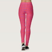 Leggings Je dois courir bleu sur rose (Dos)