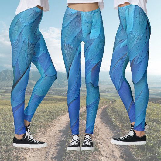 Leggings Je suis bleu - Plumes Macaw