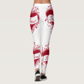 Leggings Je suis dans l'amour Coeurs rouges (Dos)