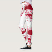 Leggings Je suis dans l'amour Coeurs rouges (Gauche)