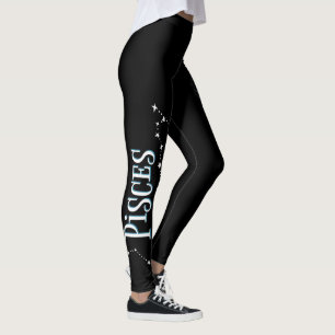 Leggings Je suis une fille de pêche. Symbole Zodiaque tenda