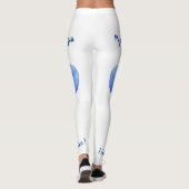 Leggings Je t'aime Cute Blue Heart Saint-Valentin Flip (Dos)