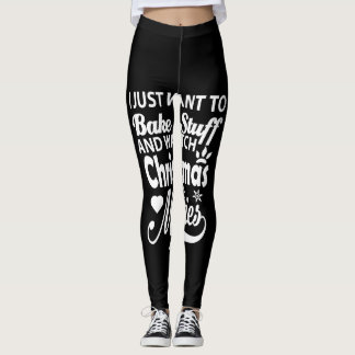 Leggings je veux juste faire des gâteaux et regarder noël m