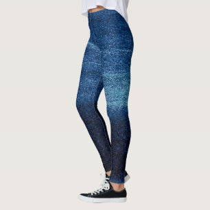 Leggings Jeanne bleu cool moderne   Légendes Abstraites de 