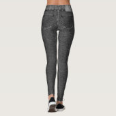 Leggings Jeans noirs denim maigre (Dos)