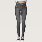 Leggings Jeans noirs denim maigre (Devant)