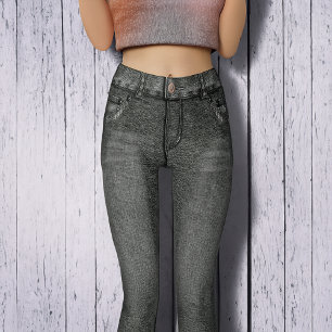 Leggings Jeans noirs denim maigre