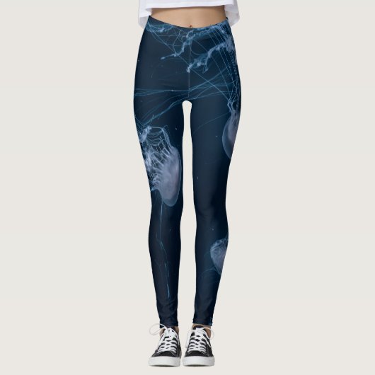 Leggings Jellyfish Leggins bleus et blancs (Devant)