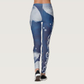 Leggings Jellyfish sur Arrière - plan de la Marine (Dos)
