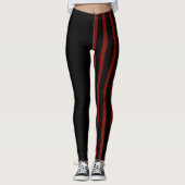 Leggings Jester noir et rouge (Devant)