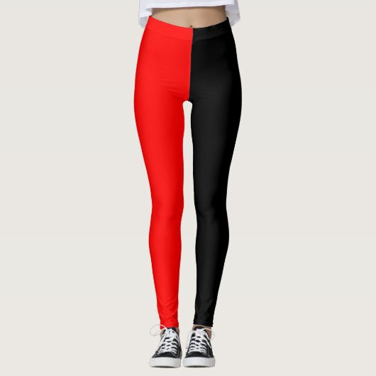 Leggings Jester rouge et noir (Devant)