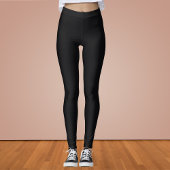 Leggings Jet noir couleur solide