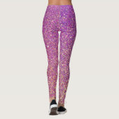Leggings Jeu de pattes roses pourpres (Dos)