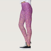 Leggings Jeu de pattes roses pourpres (Gauche)