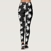 Leggings "Jeu de puzzle monochrome" (Dos)