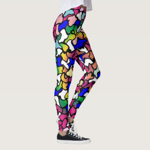 Leggings Jeu de tuiles vibrantes