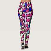 Leggings Jeu de tuiles vibrantes (Dos)