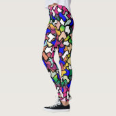 Leggings Jeu de tuiles vibrantes (Gauche)