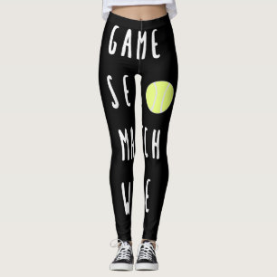 Leggings Jeu Match Joueur De Tennis Wine Lover