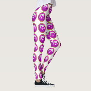 Leggings Jeune couple silhouette rose s'embrassant l'un l'a