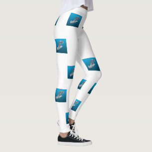 Leggings Jeune groupe - arrière - plan bleu dégradé