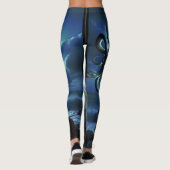Leggings Jeune jolie méduse par la lune et l'océan (Dos)