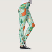 Leggings Jeunes Renards : Motif sans couture pour enfants. (Droite)